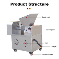 Machine de distribution de pâte de pain, appareil à percer automatique et réglable, moulage de petits pains farcis, avec coupe