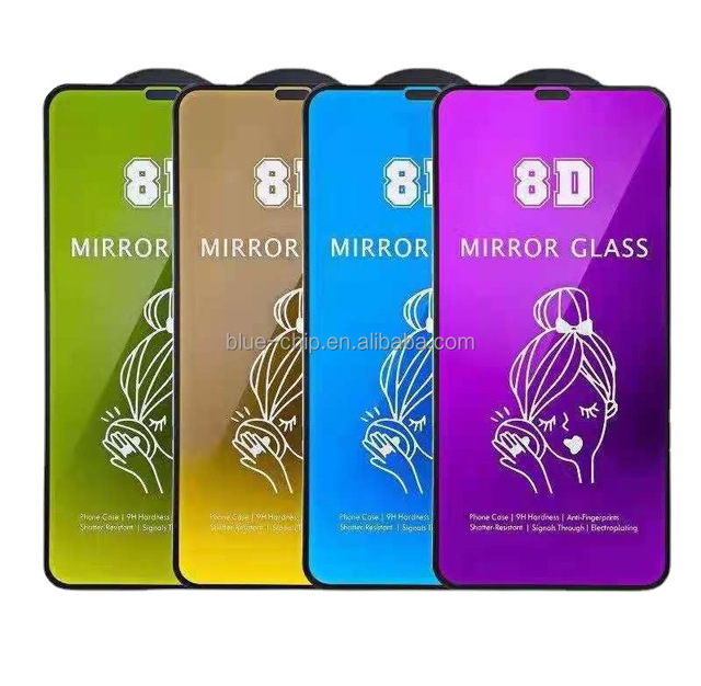 8D Tempered Glass Color Mirror Screen Protector Protector A4 Roll Material Mirror Mobile Phone Screen Protectors for Iphone 14