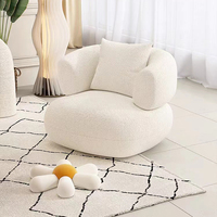 Mobilier élégant pour la maison Chaise ronde avec bras en forme de boucle Chaise de salon moderne en velours pour hôtel Chaise de canapé simple de luxe