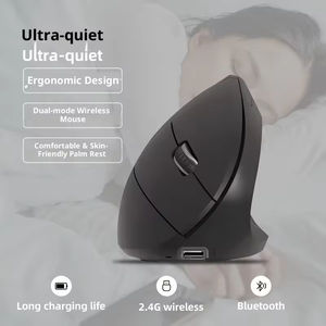 New Vertical <b>Mouse</b> Ergonomic Design Rechargeable <b>Mouse</b> Comfortable High Mute Wireless Blue Tooth <b>Mouse</b> - Product Image 3