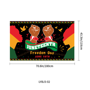 <span class=keywords><strong>Feliz</strong></span> Juneteenth telón de fondo Banner <span class=keywords><strong>19</strong></span> de junio de 1865 Día DE LA LIBERTAD Banner Africano Afro Americano Día DE LA Independencia Suministros de decoración para fiestas - Product Image 3