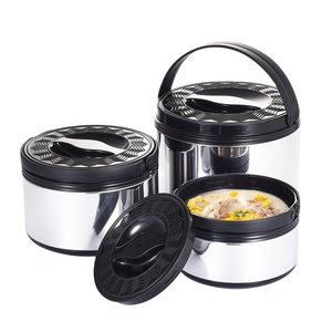 <span class=keywords><strong>Set</strong></span> di <span class=keywords><strong>3</strong></span> Pezzi in Acciaio Inox 201 a Doppia Parete per Mantenere il Calore, <span class=keywords><strong>Set</strong></span> di Casseruole Termiche - Product Image 1