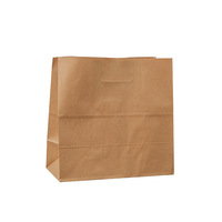 Sac en papier kraft découpé sur mesure avec logo personnalisé, écologique, 120 g/m², robuste, fond carré, pour pizza/sushi à emporter, pour boulangerie et commerce de détail