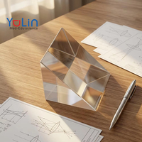 Cristal Quartz Triangle Droit Angle Prismes Verre Optique Bk7 K9 Mini Prisme Triangulaire Prisme Réfléchissant pour Test Physique