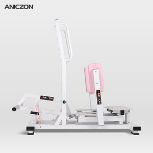 Máquina de abducción de cadera Aniczon F215 blanca y rosa, entrenador de piernas ajustable para gimnasio y equipo de fitness. - Product Image 2