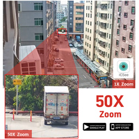 Wistino 5 pulgadas 4K Ultra largo alcance 50X Zoom PTZ Cámara al aire libre impermeable seguimiento automático Voz bidireccional Icsee 4G Cámara Wifi