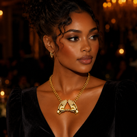 Collier ras-de-cou statement Sororité Delta avec pendentif symbole grec DST gestuel 1913, haute performance et excellent rapport qualité-prix, cadeau