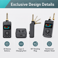 Ensemble de microphones portables sans fil doubles avec récepteur UHF et contrôle des effets sonores pour le chant en soirée et les discours à l'église