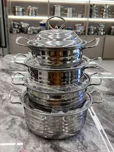 16-22cm RVS ronde soepkookpottenset, kookpotten met deksel. - Product Image 1