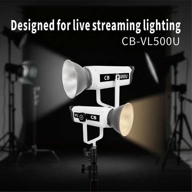 Professional Photography Studio 500W LED COB Video Recording Lights Dimmable Metal Adjustable Color Temperature for Portrait