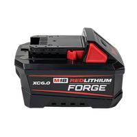 Batterie Milwaukee M18 REDLITHIUM FORGE 6.0Ah 18V, batterie lithium-ion rechargeable pour outils sans fil
