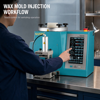 Machine de moulage de bijoux à injection de cire LCD SANEI pour modèles de bagues et de pendentifs, fonctionnement par écran tactile, vidange automatique sous vide, 550W 220V