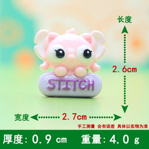 Dessin animé bleu bébé résine petits accessoires visage lumineux bricolage matériaux faits à la main pour coque de téléphone indésirable <span class=keywords><strong>maison</strong></span> noël - Product Image 6