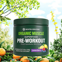 OEM Organic Greens Plant Extract Superfood Powder Meningkatkan Dukungan Otot Pra-Latihan di Gym 10g Protein Alami 2 Sendok untuk