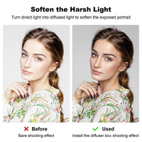 Diffuseur Flash Yiscaxia pour Godox TT520/TT520II/TT560/TT560II Speedlite Blanc Bleu Jaune - Accessoire de Studio Photo