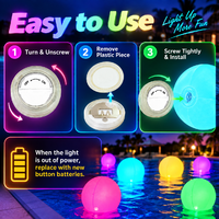 Boule flottante LED pour piscine, 16 couleurs changeantes, télécommande, sphère gonflable lumineuse, décoration extérieure pour les événements de fête à la piscine