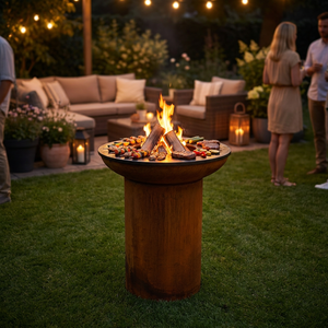 Plancha <span class=keywords><strong>de</strong></span> Acero Corten Personalizada para Exteriores, Diseño Moderno, para Asar al Aire Libre, con Leña - Product Image 4