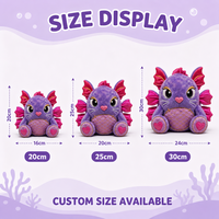 Peluche Poisson Violet Personnalisée Direct Usine en Coton PP Tissu Ultra Doux Anti-Stress Anniversaire - OEM/ODM pour Marques à Marque Blanche