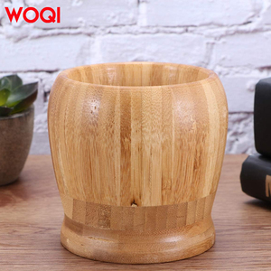 WOQI el yapımı ahşap harç ve otlar sarımsak ceviz baharat uçucu taşlama için Pestle mutfak eşyası - Product Image 5