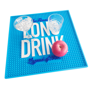 แผ่นรองบาร์ยางแบบกำหนดเองได้ แผ่นรองกันหก PVC ซิลิโคน แผ่นรองบาร์ แผ่นรองรางบาร์ แผ่นรองกันน้ำหยด แผ่นรองเคาน์เตอร์กันลื่น พร้อมโลโก้ - Product Image 4