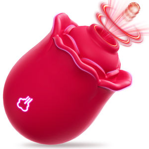 Masseur intime 2 en 1 Plaisir Rose Aspiration Tapotement Vibrateur Jouets sexuels pour adultes - Product Image 1