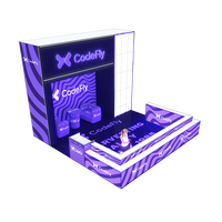 Pantalla LED Personalizada de 20x20 para Salas, Equipo Portátil para Exposiciones, Stand de Aluminio para Ferias Comerciales