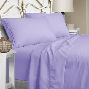 New Design Queen Bed Sheet Sets 4 Piece Bed Sheet Set Microfiber Bed Sheet Set