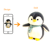 Pingüino de peluche de juguete personalizado animales de peluche OEM LOGO pingüino Pushie muñeca regalos ponderado juguete de peluche