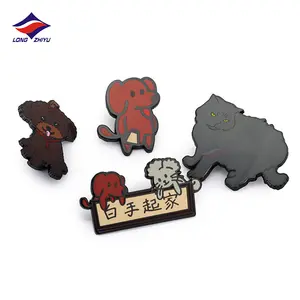 Longzhiyu-Alfileres de Metal personalizados para perros, insignias de animales Kawaii para solapa, artesanías de Metal para regalos promocional