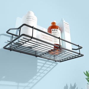 Estante de almacenamiento para colgar en la pared de acero inoxidable negro de alto estilo, elegantes estantes de pared multifuncionales para cocina, herramienta de baño - Product Image 4