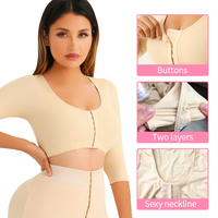 Faja Colombiana Post-Opératoire, Corset Amincissant, Gaine de Compression pour Bras Supérieurs, Soutien-Gorge à Fermeture Avant, Débardeur Sculptant pour Femme