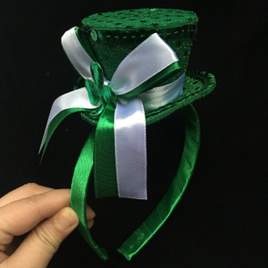 Nuevo Diseño <span class=keywords><strong>de</strong></span> Moda Verde Mini brillo superior despedida <span class=keywords><strong>de</strong></span> soltero sombrero diadema para niña - Product Image 1