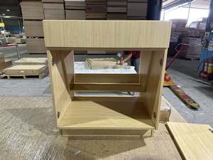 Armarios de baño de cocina de melamina de estilo americano personalizados MDF carcasa puerta acrílica incluye cajón bisagra deslizante hecho Vietnam - Product Image 4