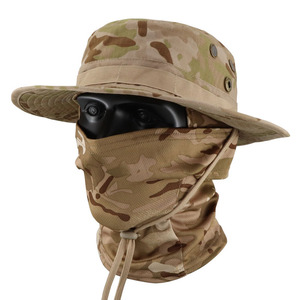 Camuflaje táctico Boonie sombrero conjunto multifuncional transpirable protección solar cubo sombrero gorra GORRA Material de algodón - Product Image 2