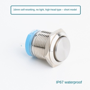 16MM Stainless Steel Button IP65 1NO Switch for Home Appliance High Head - Product Image 6