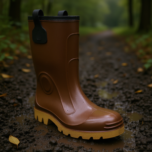 Botas de seguridad Ttake marrones de PVC hasta la rodilla, talla 45, suela de crepé - Product Image 3