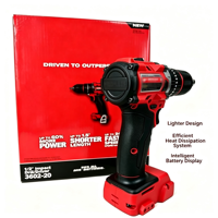 Perceuse à percussion sans balais 3602-20 1/2 pouce, électrique au lithium 18V 700W, puissance variable, industrielle, rechargeable, portative, 70Nm max.