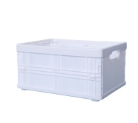 Panier de rangement en plastique LOGO personnalisé Boîte à linge pliable et poubelle Paniers de rangement pliants en plastique portables minimalistes avec poignée