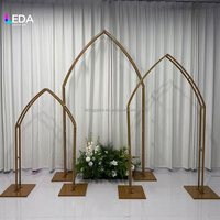 Support de toile de fond en métal LEDA personnalisé de différentes tailles, décoration de fête de mariage, support carré noir pour arrangement floral