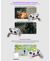 Manette de jeu Leadjoy Saber Plus 3 modes sans fil, contrôleur de jeu TMR, joystick à effet Hall, déclencheur 1000 Hz, manettes de jeu pour NS/PC/PS4/téléphone