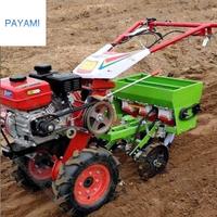 Tracteur manuel agricole 8 rangs 6-12 CV avec mini-semoir pour une agriculture de haute efficacité