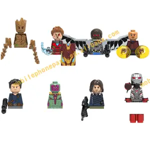 Super Heros Wong Falcon Groot Iron Falcon Vision Winter Soldier War Bucky Mini Bricks Figures Building Blocks Toy Juguetes X0217