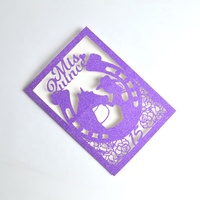 Personnalisé fer à cheval paillettes quinceanera laser cut 15 année cartes d'invitation