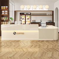 Comptoir de réception commercial QT-230X - Design moderne et minimaliste pour pâtisserie, bar ou devanture de magasin, personnalisable