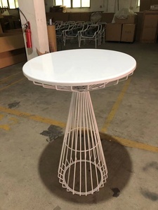 جودة عالية أنيقة طاولات القهوة الأحداث الأثاث تأجير الحدث حفل زفاف جولة المعادن طاولة بار - Product Image 3