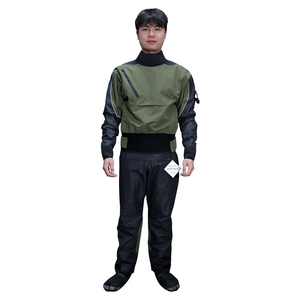 Drysuits cálidos impermeables personalizados para hombre, traje seco de 3 capas transpirable para carreras en aguas bravas, <span class=keywords><strong>kayak</strong></span>, traje seco con cuello de neopreno - Product Image 1
