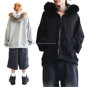 Youchen Tùy Chỉnh Zip Lên Lông Hoodies Người Đàn Ông Y2K Quần Áo Thời Trang Dạo Phố Pháp Terry Bông Áo Chất Lượng Cao - Product Image 3