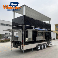 Webetter Mobile Cocktail Bar Double Decker Food Truck Burger Roasted Chicken BBQ Shawarma Food Trailers Cuisine entièrement équipée