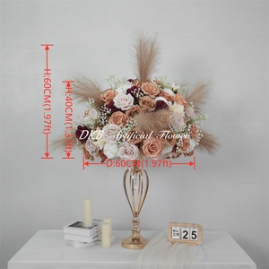 ลูกบอลดอกไม้ประดิษฐ์ DKB ดอกกุหลาบ ไฮเดรนเยีย สัมผัสเหมือนจริง สำหรับตกแต่งโต๊ะงานแต่งงาน งานปาร์ตี้ ตกแต่งบ้าน จำหน่ายจำนวนมาก - Product Image 2