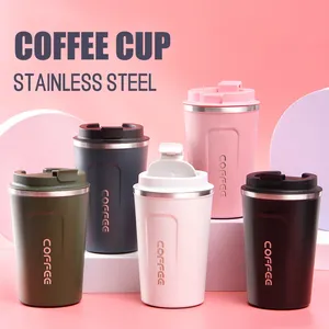 Coffee Cup Travel Thermal Mug 304 Stainless Steel Leak-Proof Thermos Bottle  Tea Coffee Mug Vacuum Flask Insulated Cups 380/510ml